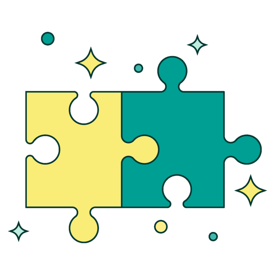 Logo für Bereich EAP bestehend aus zwei Puzzleteilen